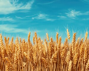 Wheat stalks swaying in the wind open field nature photography golden landscape close-up view tranquil serenity