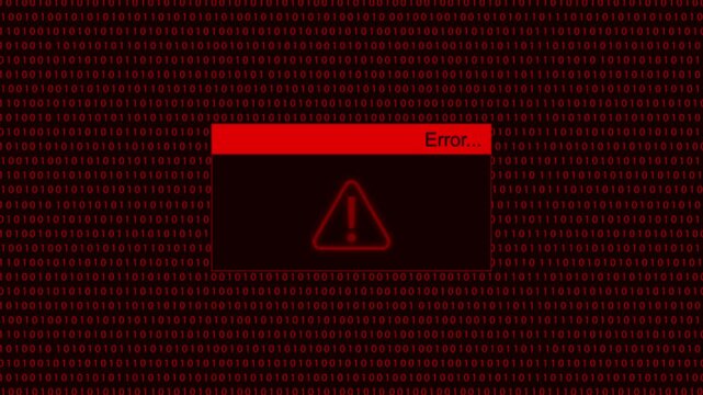 Technology system hacked warning for cyber security