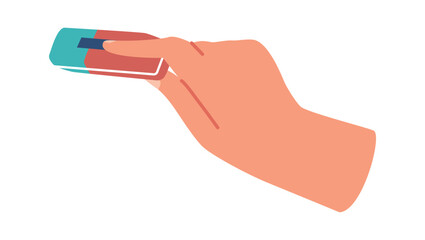 Hand using eraser vector illustration