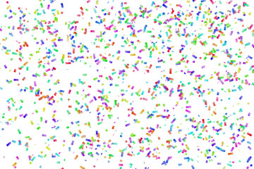 Celebration background template with confetti Colorful ribbons