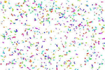 Celebration background template with confetti Colorful ribbons