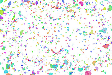 Celebration background template with confetti Colorful ribbons