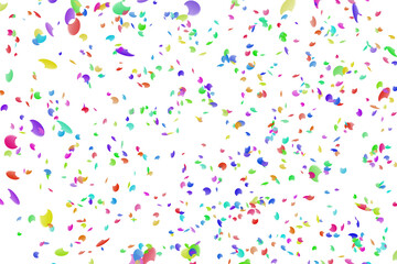 Celebration background template with confetti Colorful ribbons
