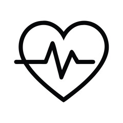 Heartbeat Icon: Simple graphic for health and wellness