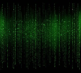 Green digital background, digital abstraction.