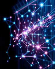 Fototapeta premium Digital Networking Illustration