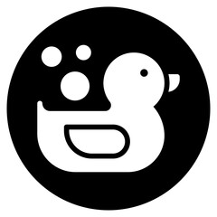 rubber duck glyph icon