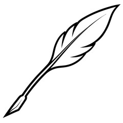 Minimalist Quill Pen Vector Illustration