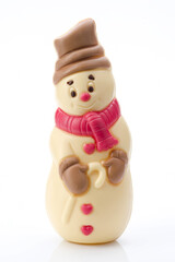 christmas figure of chocolate isolated on white