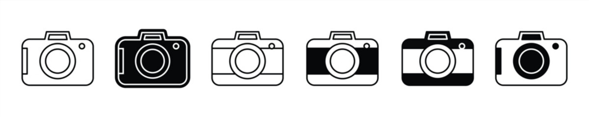 camera icon set. photography camera icon. vector illustration