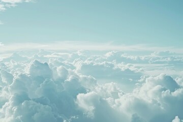 Fototapeta premium Soft smooth white clouds with pastel color of sky.For abstract background