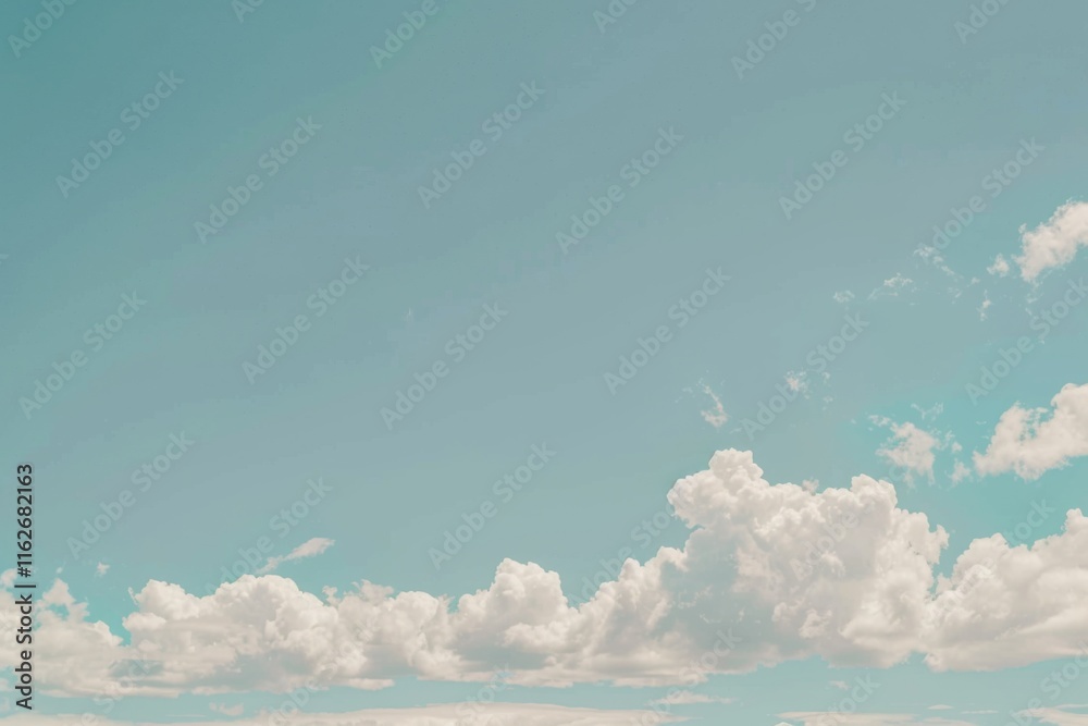 Wall mural soft smooth white clouds with pastel color of sky.for abstract background