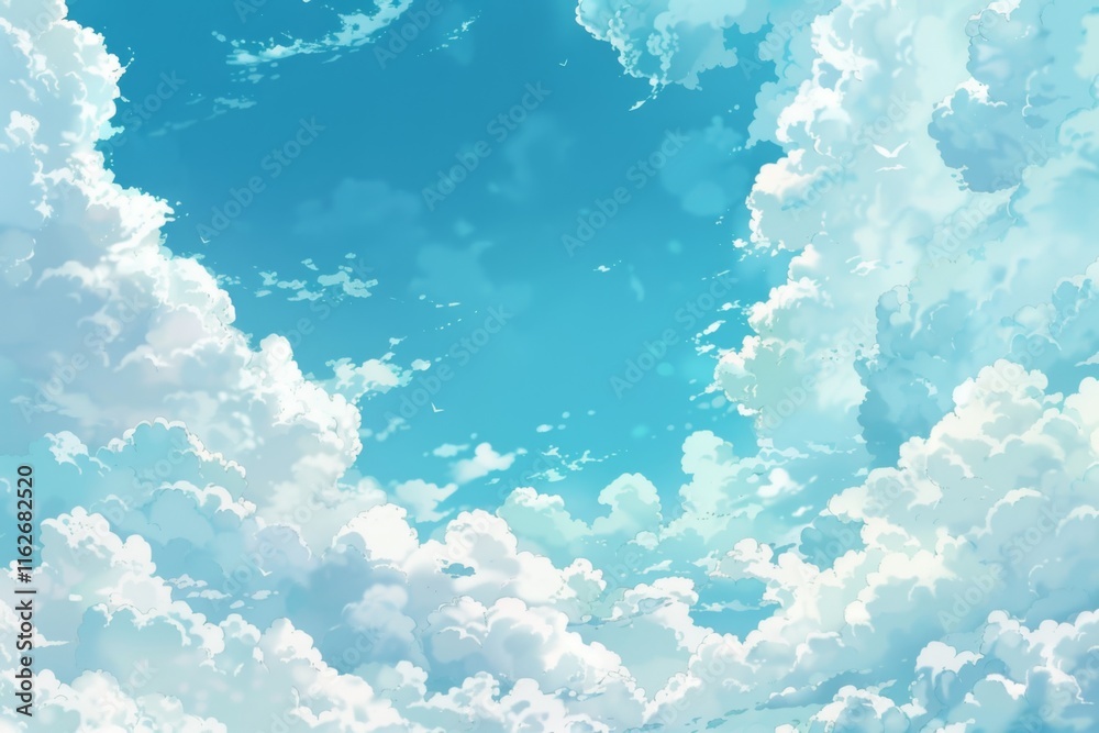 Wall mural soft smooth white clouds with pastel color of sky.for abstract background