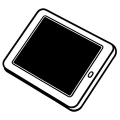 Minimalist Tablet Line Art Design