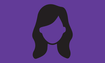 woman hair silhouettes vector illustration