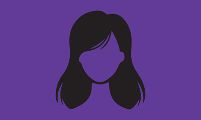 woman hair silhouettes vector illustration