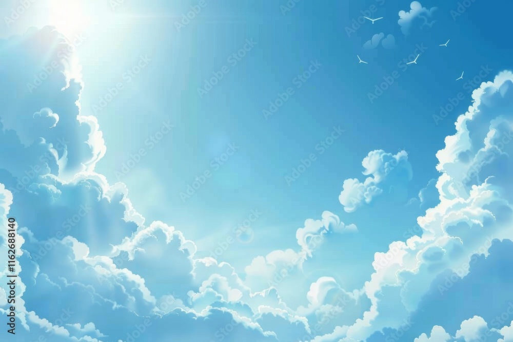 Wall mural soft smooth white clouds with pastel color of sky.for abstract background