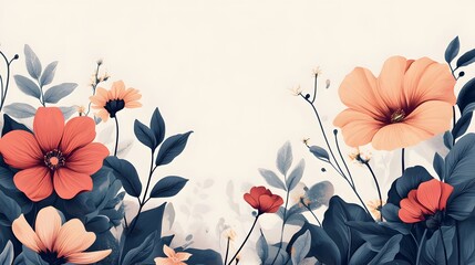 Elegant Floral Design Featuring Peach and Coral Blooms