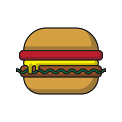 Burger Simple Illustration