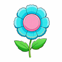 Simple flower on white background vector illustration (1)
