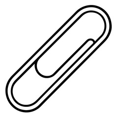 Modern Paperclip Vector Drawing