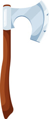 Axe medieval weapon vector illustration
