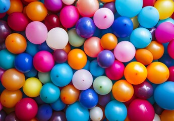 Fototapeta premium Vibrant Colorful Balloon Background: Festive Party Decoration