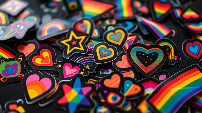 LGBTQ+ Pride Affirmation Stickers: A set of colorful stickers with uplifting messages of LGBTQ+ pride, ideal for decorating personal items and spreading positivity.