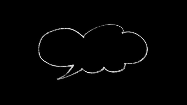 set of six animated speech bubbles, six speech cloud animation, text bubbles animated