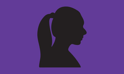 woman hair silhouettes vector illustration