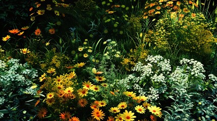 Meadow floral seamless pattern wallpaper