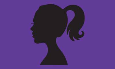 woman hair silhouettes vector illustration
