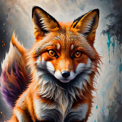 Fototapeta premium A cool fox.