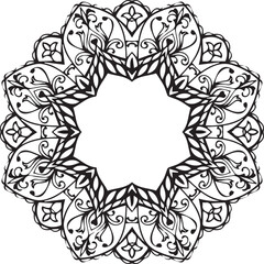 Beautiful flower art and mandala vector design