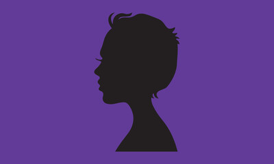 woman hair silhouettes vector illustration