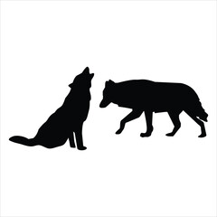 silhouette of a wolf