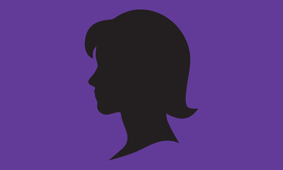 woman hair silhouettes vector illustration