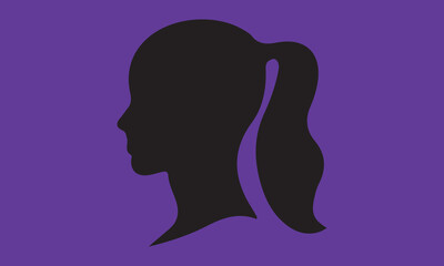 woman hair silhouettes vector illustration