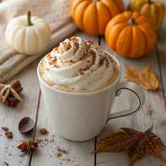 Whipped Cream on Pumpkin Spice Latte