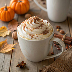 Whipped Cream on Pumpkin Spice Latte