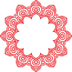 Beautiful flower art and mandala vector design