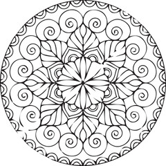 Beautiful flower art and mandala vector design