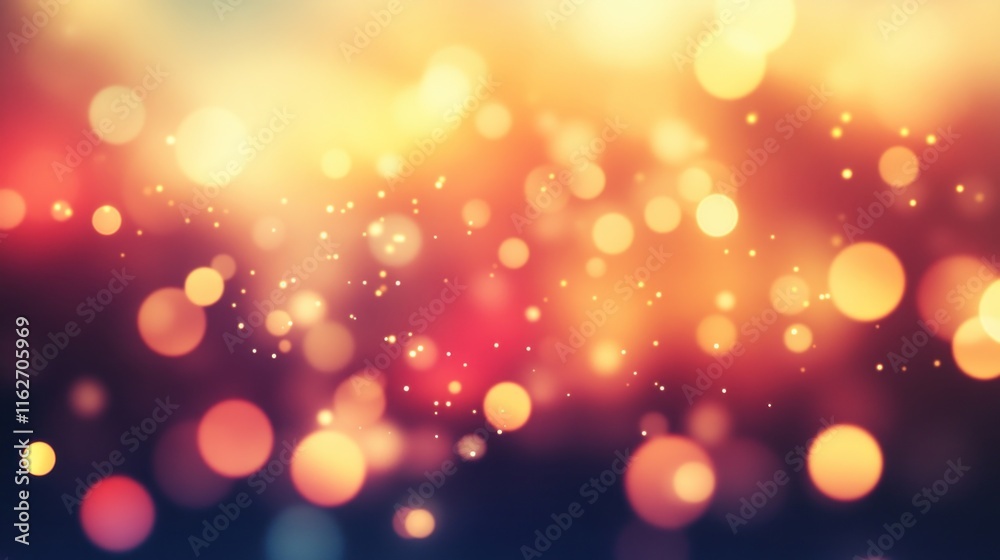 Aufkleber a dreamy background of soft bokeh lights in warm hues, creating a festive atmosphere.