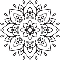 Beautiful flower art and mandala vector design