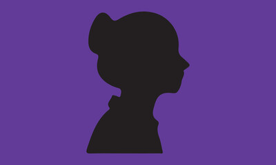 woman hair silhouettes vector illustration