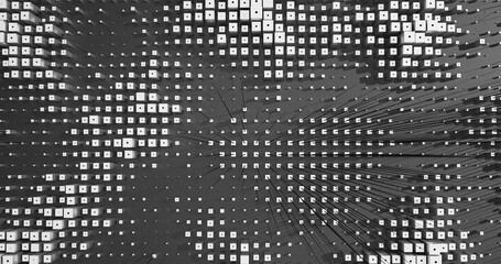 Abstract Cubes Geometric Shapes Black and White Speed Motion Textured Background with Spikes