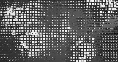 Abstract Cubes Geometric Shapes Black and White Speed Motion Textured Background with Spikes