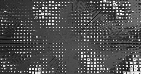 Abstract Cubes Geometric Shapes Black and White Speed Motion Textured Background with Spikes