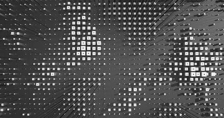 Abstract Cubes Geometric Shapes Black and White Speed Motion Textured Background with Spikes