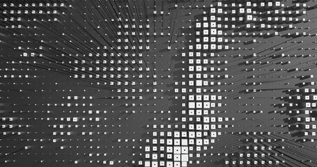 Abstract Cubes Geometric Shapes Black and White Speed Motion Textured Background with Spikes